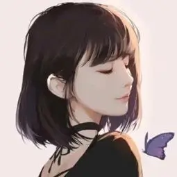 黑白动漫男生头像 胶片颗粒黑伞